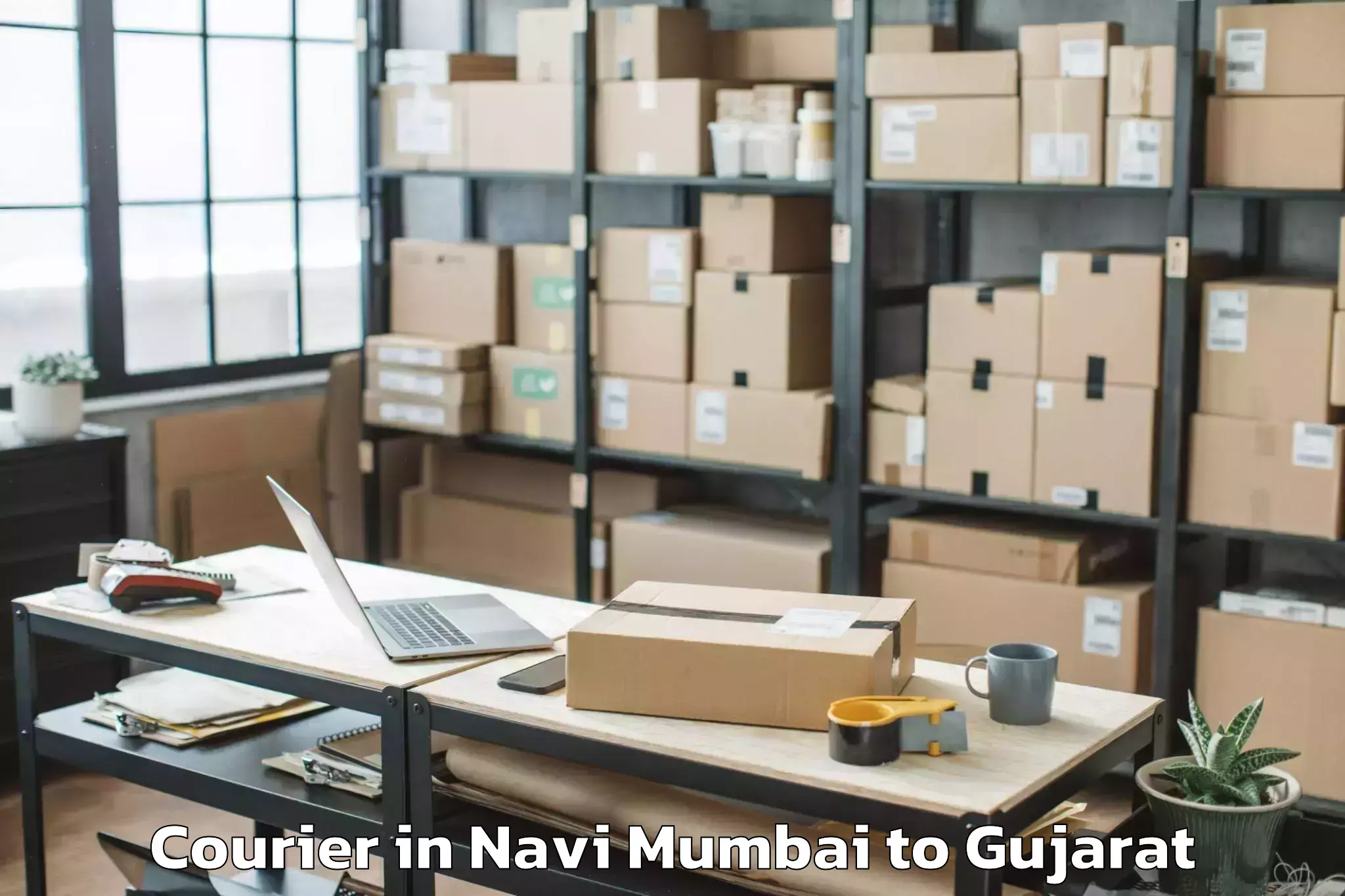 Professional Navi Mumbai to Vansda Courier